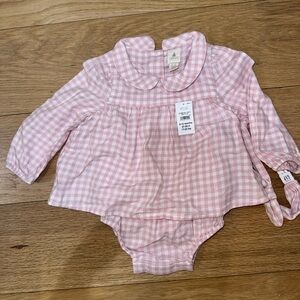 GAP Pink Checkered Diaper Cover Set